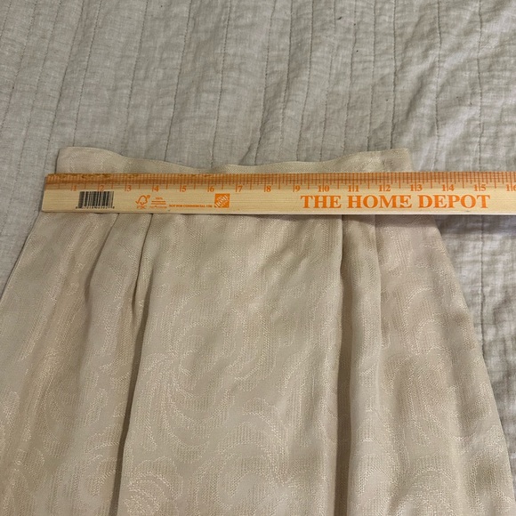 VTG Y2k Kasper ASL Skirt Suit 8 Ivory Brocade button Lined Career Classic Pocket - Picture 14 of 16